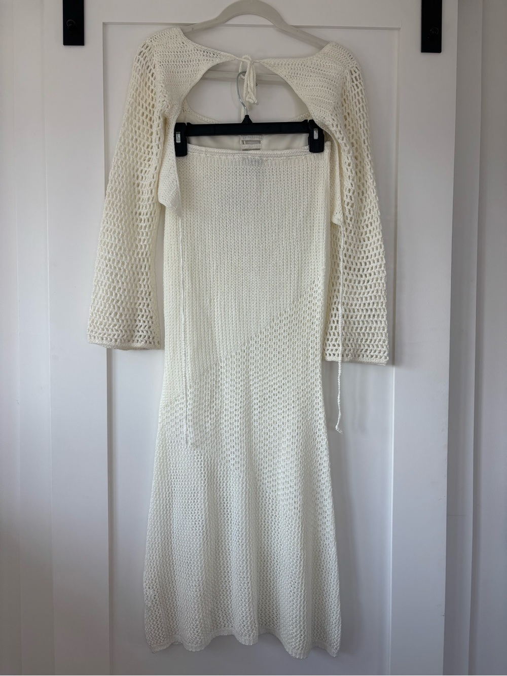 Tiger Mist Macauley White Crochet Top & Maxi Skirt Set - Picture 6 of 9